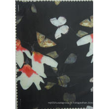 Tissu d&#39;impression de polyester de fleur de magnolia de 230d